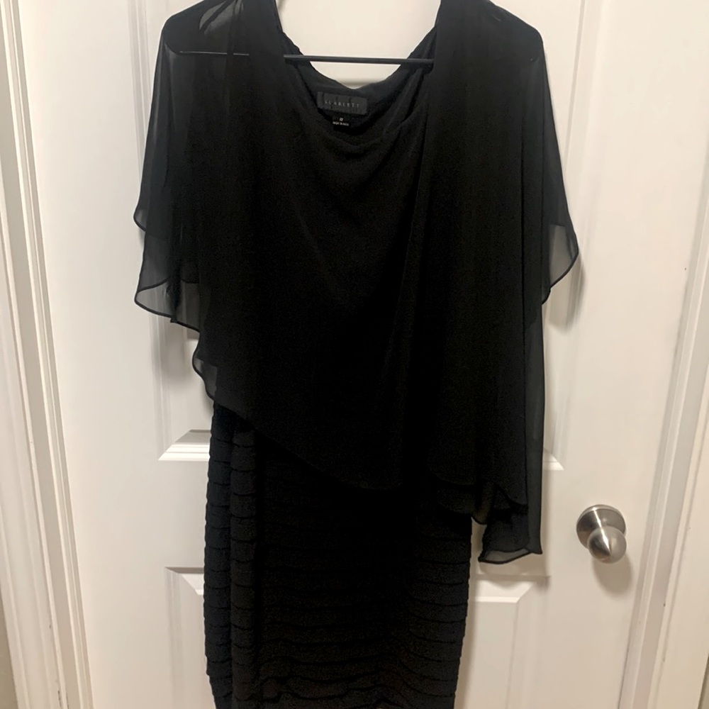 Black formal dress.